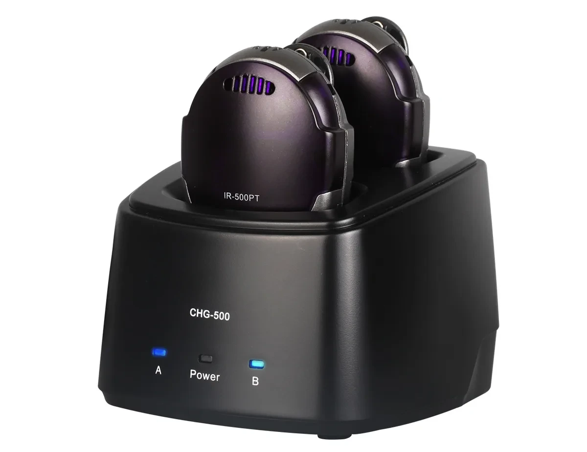 CHG-500 Dual-Slot Charging Cradle — charging cradle for classroom, lecture and institutional audio systems. thumbnail 2