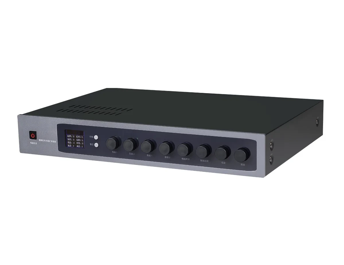 DW-306 Four-Zone Infrared Wireless Microphone Amplifier — infrared amplifier for classroom, lecture and institutional audio systems. thumbnail 1