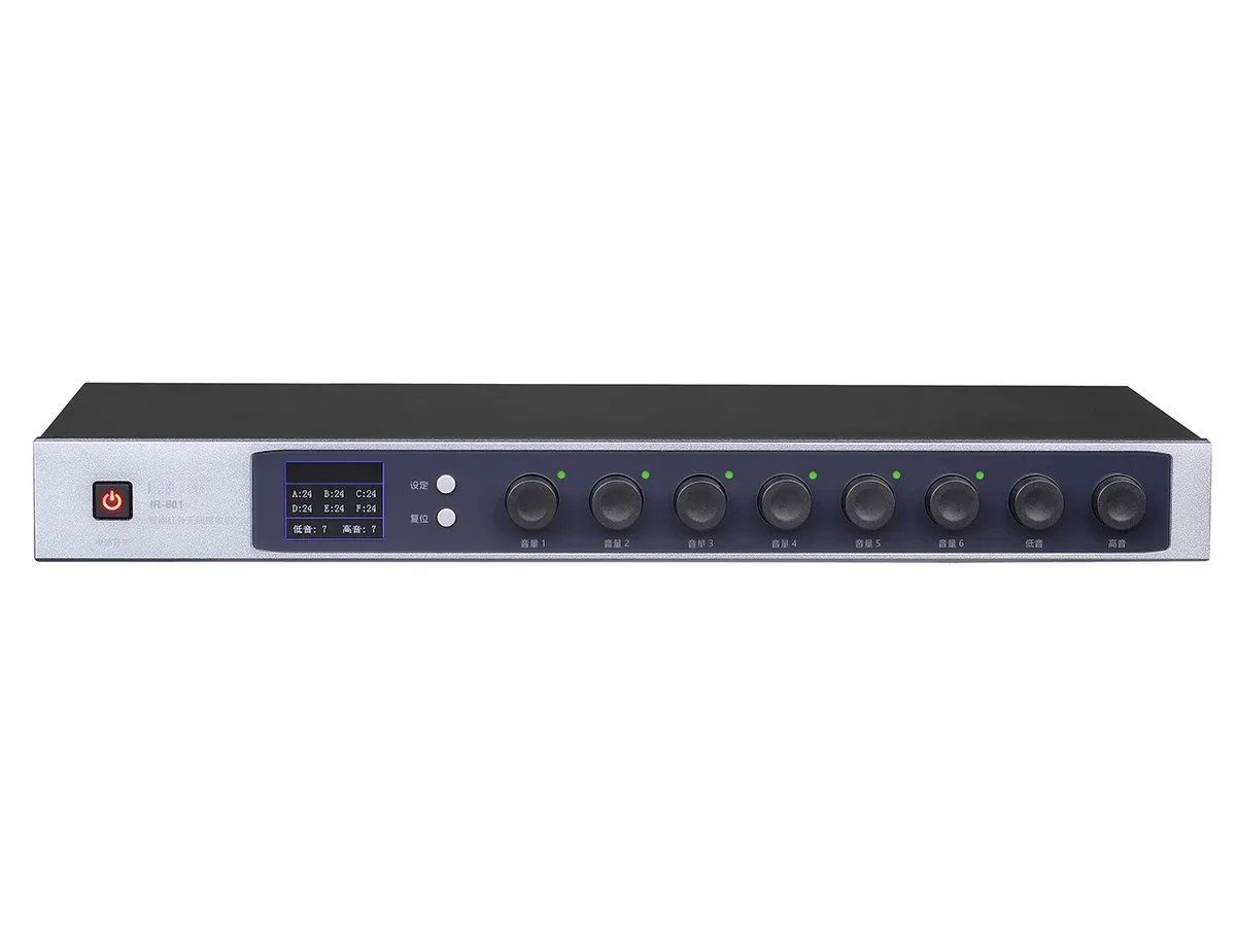 IR-601 Six-Channel Infrared Receiver — infrared receiver for classroom, lecture and institutional audio systems. thumbnail 1