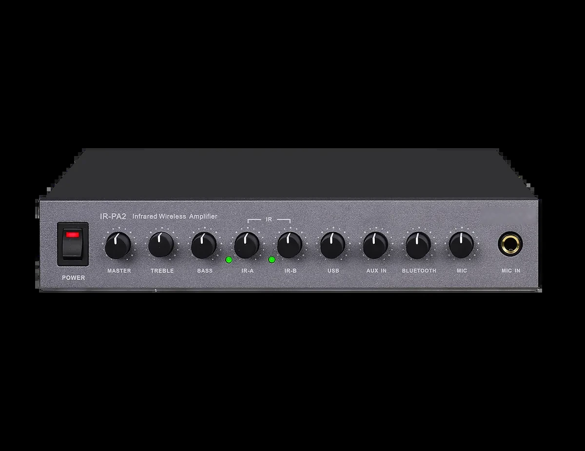 IR-PA2 Infrared Wireless Microphone Amplifier — infrared amplifier for classroom, lecture and institutional audio systems. thumbnail 1